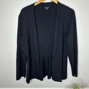 Ann Taylor Factory black knit open cardigan